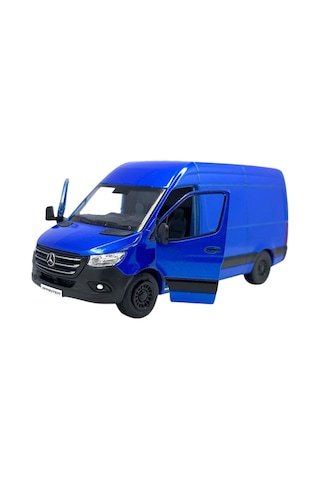 Kinsmart Mercedes-benz Sprinter 1:48 Ölçek Metal Çek Bırak Oyuncak Minibüs - Lacivert Model Araba