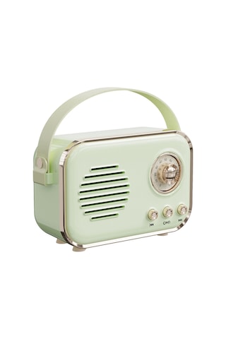 Ximistore9 Yeşil Retro Bluetooth Hoparlör: Fm Radyo, Tf Kart, Aux Girişi, 5.0 Bluetooth, 1500mah Pil, Ev/karaoke/mangal İçin Kaliteli Ses