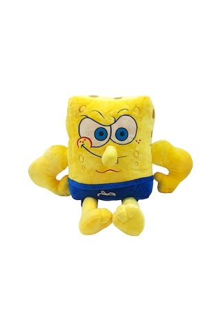İthal Kumaş Renkli 3 Boyutlu Sünger Bob Figür Peluş Oyuncak Çeşitleri Uyku & Oyun Arkadaşı Dev 70 Cm 001