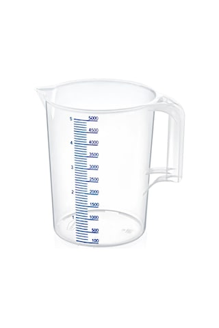 5000 Ml Şeffaf Ölçü Kabı - 5 Litre Dereceli Maşrapa Büyük Boy Şeffaf Mutfak Ölçü Kabı Diğer