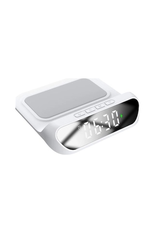 S-link Sl-cw18 Beyaz Telefon Uyumlu 15w Lcd Ekran Double Alarmli Kablosuz Şarj Cihazı Çok Renkli