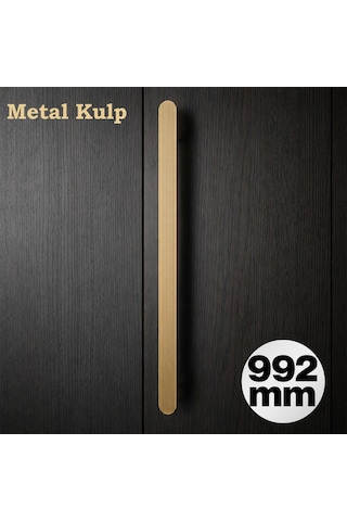Anzer Altın Çizgili Uzun Çekmece Kulpu 992 Mm Dolap Kulp Modern Dayanıklı Metal Şık Tasarım