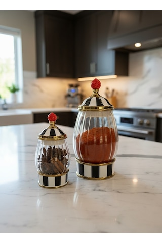 Kapris Harmony 15 Parça Desenli Cam Baharat Seti Lvn 39741 Şeffaf