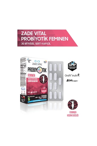 Zade Vital Probiotics Feminen 30 Kapsül Probiyotik
