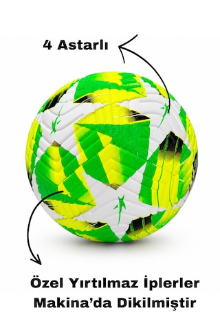 Futbol Topu Şampiyonlar Ligi Premium Renkli Pompa Hediyeli Çok Renkli