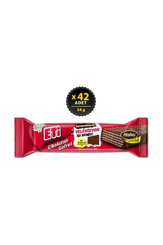 Eti Çikolatalı Gofret 42 x 34 G