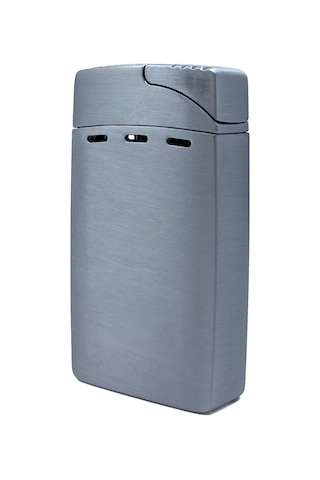 Parmida Gunmetal 3 Ü 1 Arada Lüks Metal Puro Çakmağı Entegre Punch Delici Gri