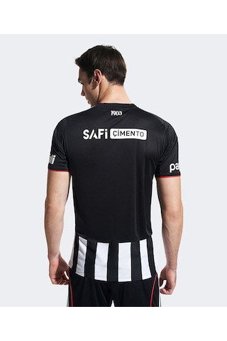 Beşiktaş 25/26 Siyah Beyaz Çubuklu Forma Bjk Kartal Baskılı Hediyelik Ahşap Kutulu Beyaz - Siyah