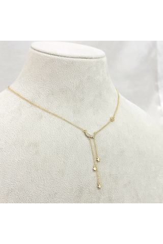 Ay Yıldız Y Kolye Gold Gold