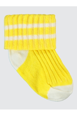 Civil Baby Bebek 3'lü Çorap Set 0-24 Ay Sarı Sarı