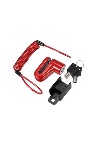 Gajeena Mijia M365 Elektrikli Kaykay Kilit - Disk Fren Kolu Kilit, Bisiklet Motosiklet Güvenliği, Metal Yapı, 2 Anahtar, Rastgele Renk Kırmızı/siyah Siyah