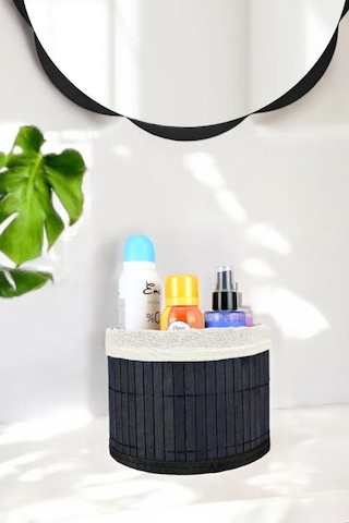 Digithome Bambu Çok Amaçlı Saklama Kutusu Düzenleyici Küçük Boy Organizer Siyah 18 Cm - Cl-6008-5 C1-1-121 Siyah