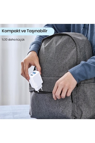 20w Dual U+c Şarj Aleti-usb-c Ve Usb-a Çift Çıkış - Hızlı Şarj Cihazı - Taşınabilir Tasarım