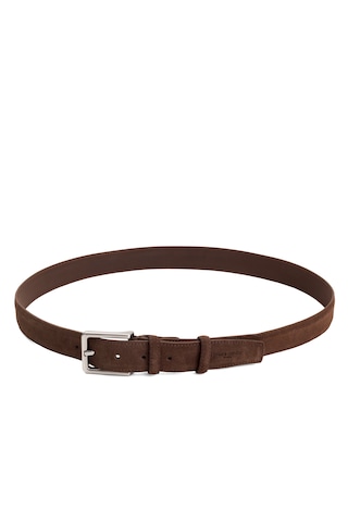 Pierre Cardin Suet Deri Erkek Kemer En 3,5 Cm Pc-1009 Kahve - Suet