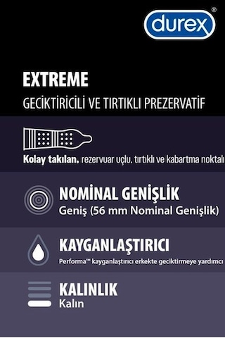 Durex Extreme Prezervatif 20'li + Extreme Jel 50 ML