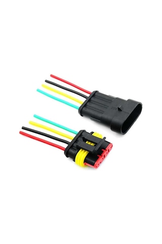 Kablolu 4-pin Su Geçirmez Konnektör Takımı-4981