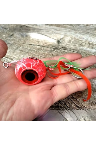 Melek Gözü Kurşun Yeni Nesil Kancalı 150 Gr Kırmızı Glow