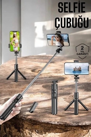 Home Kumandalı Tripod Telefon Tutucu Selfie Çubuğu 360 Derece Dönebilen