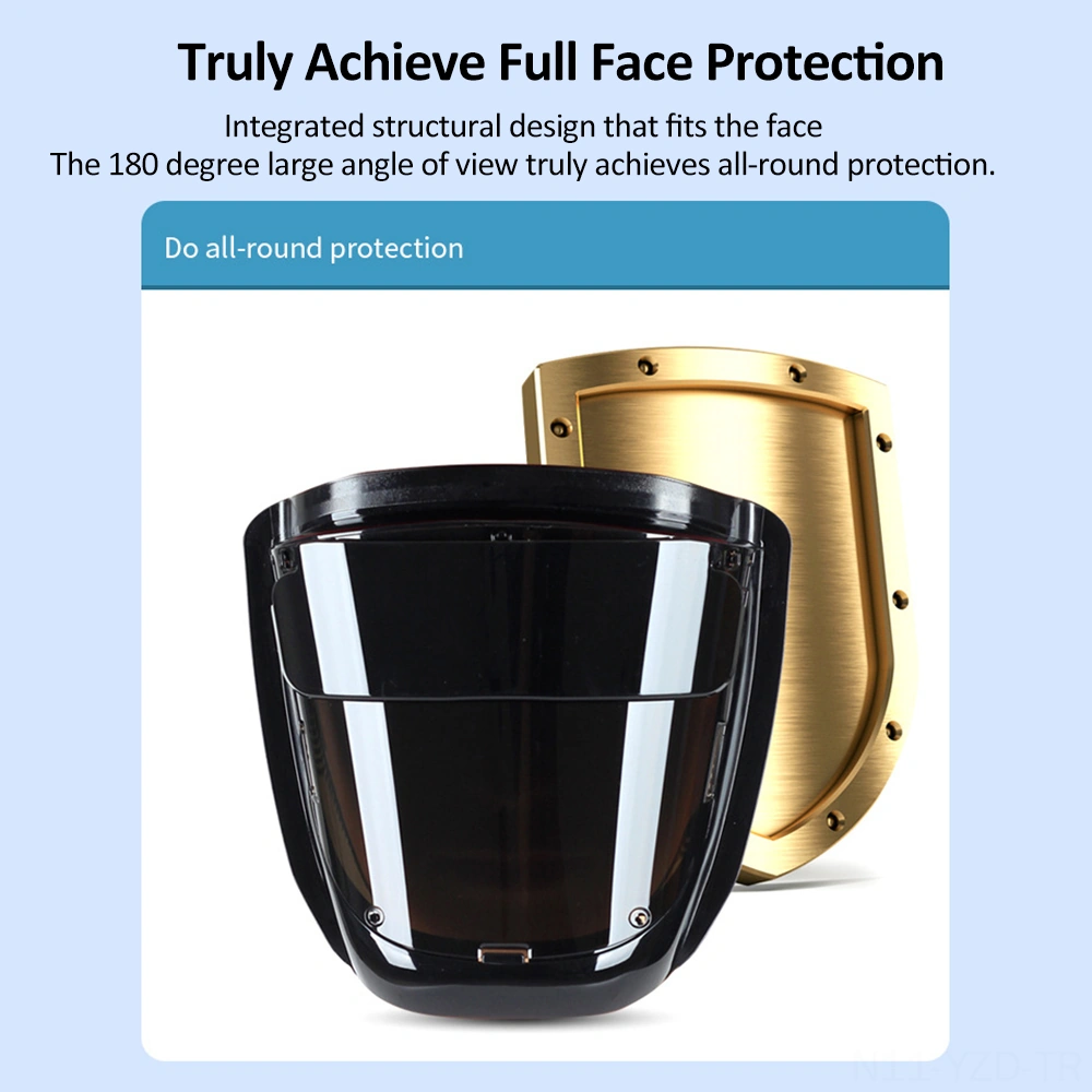 Yuntech01 Küçük Boy Siyah Elektrik Kaynaklı Korumalı Maske, İki Katlı Lens Göz Ve Parlak Işık Koruması, Pc Malzeme Isı Dayanıklı