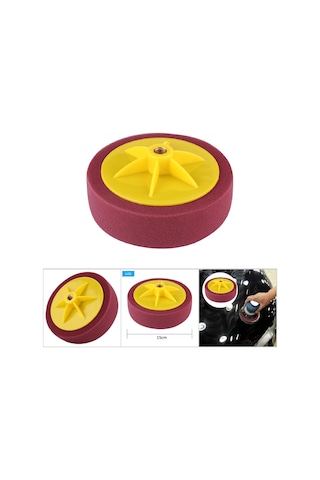 Tenfowee 15cm/6" M14 Vida Delikli Araba Cila-pasta-parlaklık Spreyi, Yıkama Üzerine Yeniden Kullanılabilir 3 Renkli Siyah+sarı+bordo Profesyonel Sponge Disk Seti