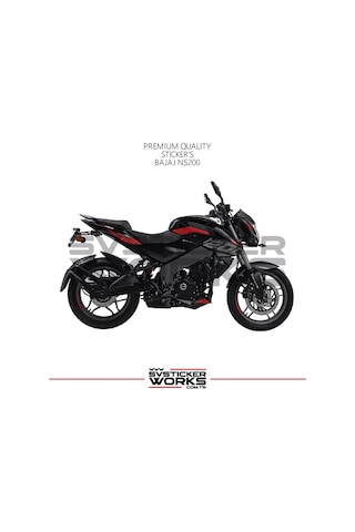 Bajaj Ns200 Orta Şase Karbon Kaplama Sticker Etiket Modeli