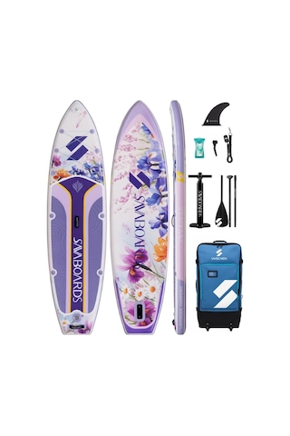 Lavender Harmony 11 Geniş Ve Dengeli Şişme Paddle Board 335x86x15 Cm (Tekerlekli taşıma çantalı) Sup Seti