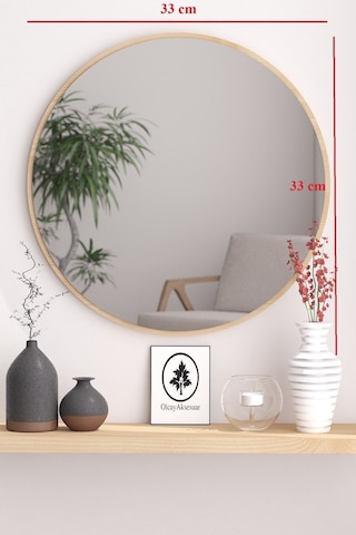 Sonomo Dekoratif 33cm Yuvarlak Ayna Antre Hol Koridor Duvar Aynası Salon Mutfak Banyo Wc Ofis Aynası Kahverengi Sonomo Dekoratif 33cm Yuvarlak Ayna Antre Hol Koridor Duvar Aynası Salon Mutfak Banyo Wc Ofis Aynası Kahverengi