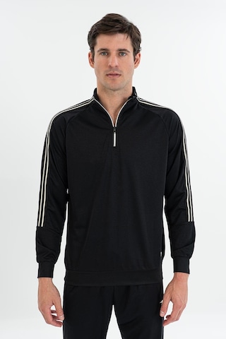Maraton Comfort Erkek Dik Yaka Siyah- Sweatshirt Siyah-