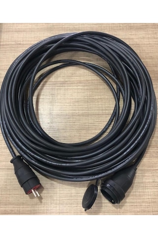 Tekli Seyyar Uzatma Çim Biçme Makine Kablosu Kauçuklu Fiş 20 Metre 1
