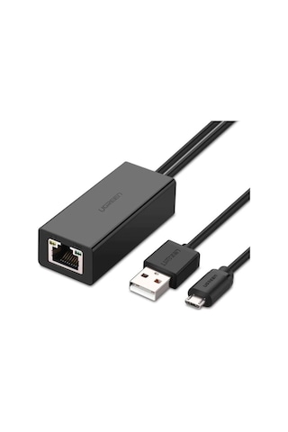 Ugreen TV Box Chromecast Fire TV için Micro USB Ethernet Dönüştürücü Çevirici Adaptör