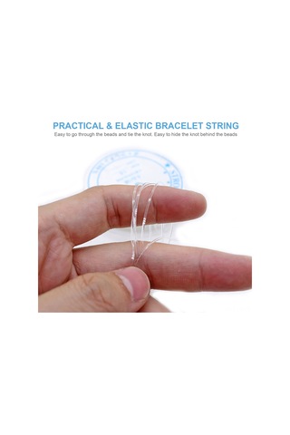 Leezsing 0.6mm Şeffaf Lastik İpi 12m - Evde Yapımı Bilezik, Gümüşlük Ve Dekoratif İçin El Sanatı Teli Diğer