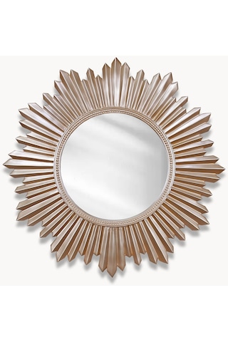 Armanda Yuvarlak Ayna Vizon Ceviz