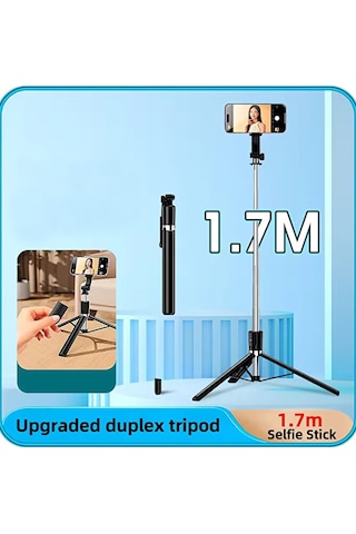 3in1 Bluetooth Kumandalı Ayaklı Selfie Çubuğu Tripod 170 Cm