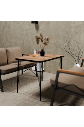 Mb Garden Furnıture Simetri Model, Balkon, Bahçe, Cafe, Metal Koltuk Takımı, Bahçe Takımı ,çay Seti,2+2 Masalı Süngerli Cappuccino