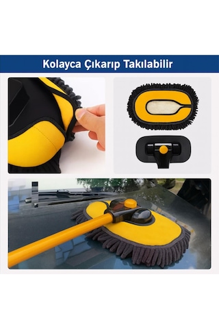 Coofbe Yedek Araç Yıkama Fırça Bezi, Oto Temizleme Fırçası Yedek Mop, Çizmez, Süper Emici, Kolay Tak-çıkar 1 Adet