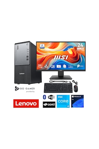 Lenovo ThinkCentre Neo 50T L29D i3-14100 8 GB 256 GB SSD 24" W11P Masaüstü Bilgisayar