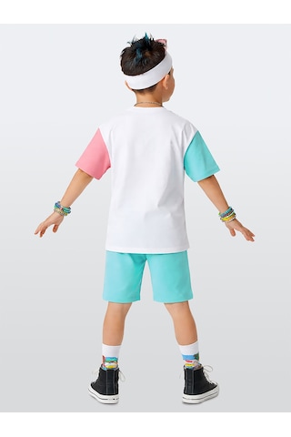Denokids Monster Dudes Erkek Çocuk T-shirt Şort Takım Çok Renkli