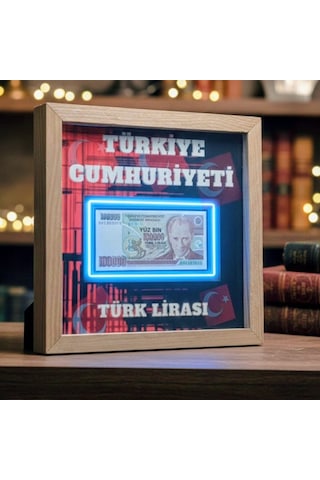 Orjinal Koleksiyon Paralı 30x30 Dekoratif Çerçeveli Hediyelik Koleksiyonlu Paralı Tablo.