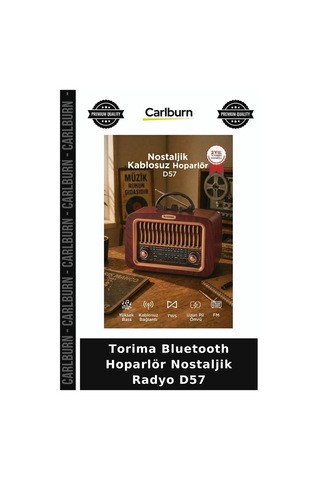 Özel Üretim Torima Bluetooth Hoparlör Nostaljik Radyo D57 Ahşap Bağlantı Taşınabilir