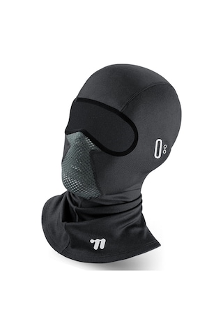 Wezone Kışlık Balaklava: Gözlük Delikli, Nefes Alabilir, Reflektif Motosiklet Ve Kayak Maskesi Siyah