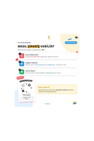 Xox Oyunu Karışık 10'lu Paket Kişiye Özel Öğretmen Adı Yazılı Kartlı Mini Tic Tac Toe Okul Karne Sınıf Hediyesi