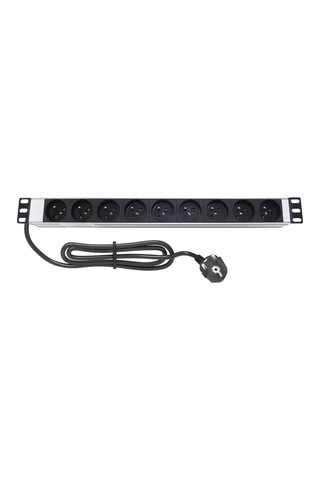 Amp Connect 19" 1u 9 Ups / Fransız Soketli Alüminyum Kabin Prizi Pdu Amp Connect 19" 1u 9 Ups / Fransız Soketli Alüminyum Kabin Prizi Pdu