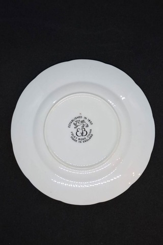 Foley Bone China İngiliz Yeşil Porselen Antika Tatlı Tabağı 15 Cm Haki