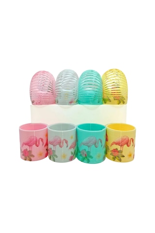 Flamingo Desenli Renkli Stres Yayı Oyuncak Stres Yayı - 5 Cm Çapında - 1 Adet