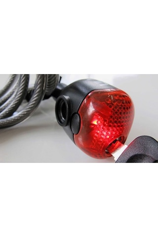 Ulac Pulsar Neo Flash Anahtarlı Sipral Kilit Işıklı (1500mm/8mm) Siyah