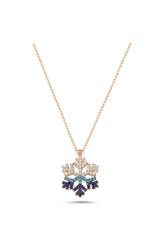 Çekirdekjewelry 925 Ayar Gümüş Kar Tanesi Kolye - Rose - Standart Rose