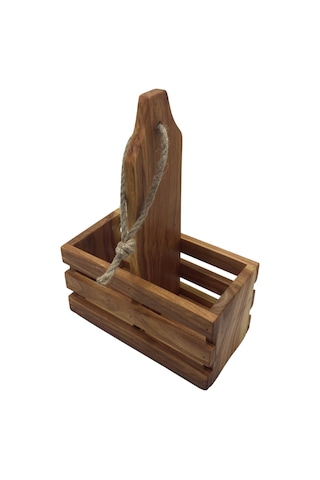 Ahşap Doğal 2li Yağdanlık Ve Sosluk Altı Kiraz 1 Adet Ahşap