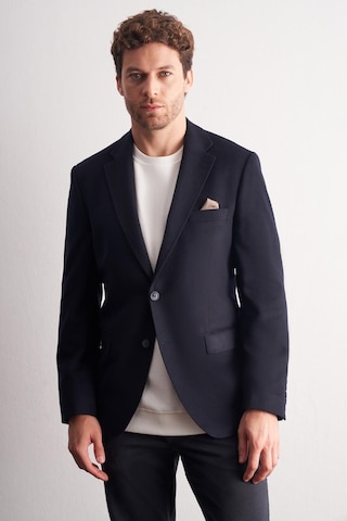 İmza Lacivert Mono Yaka Yünlü 6 Drop Comfort Fit Classic Ceket 1002255150 Lacivert