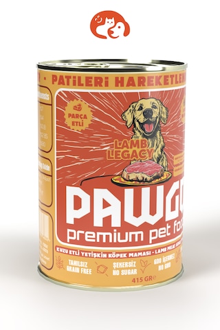PAWGO Lamb Legacy Kuzu Etli Parça Etli Köpek Mama 12 x 415 G