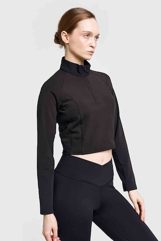 Lescon Kadın Antrenman Yarım Fermuarlı Sweatshirt 26b-2059 siyah